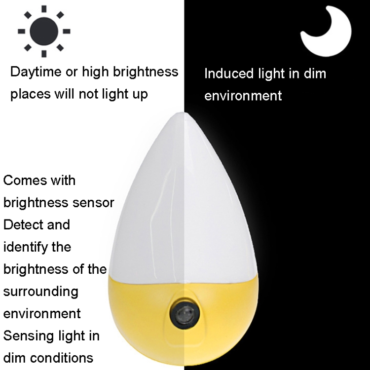 A68 Intelligent Light Sensing LED Night Light, Plug:UK Plug(Color ...