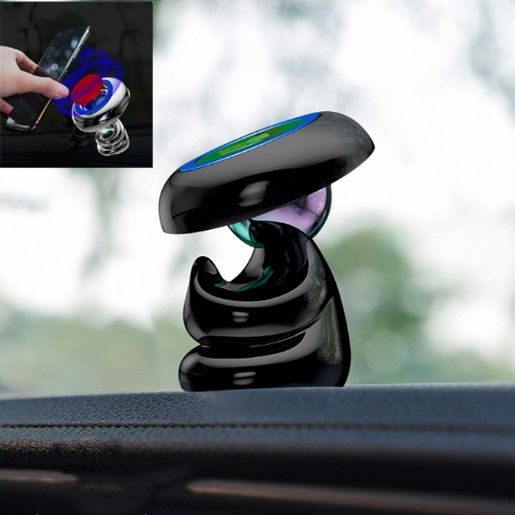 On-board Mobile Phone Bracket Magnetic-adhesive Monk Navigation Stand For Central Control Trolley(Black) On-board Mobile Phone Bracket Magnetic-adhesive Monk Navigation Stand For Central Control Trolley(Black)