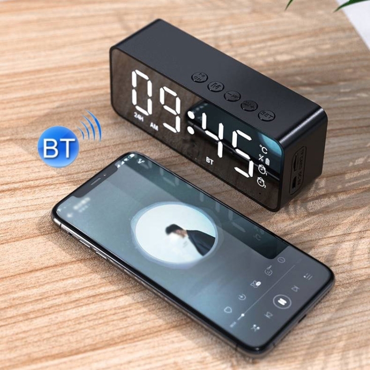 G50 AI Intelligent Voice Control Mini Mirror Alarm Bluetooth Speaker Support TF Card(Black) G50 AI Intelligent Voice Control Mini Mirror Alarm Bluetooth Speaker Support TF Card(Black)