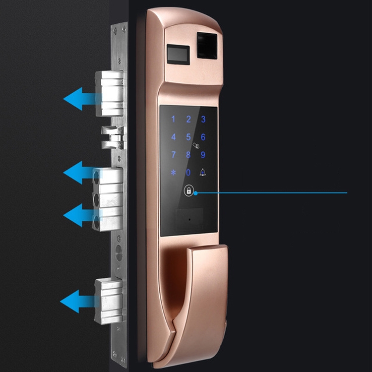 Bloqueo de contraseña de huella digital totalmente automático Antirrobo inteligente Tarjeta de crédito electrónica para el hogar Desbloqueo automático y aplicación de silencio - 5