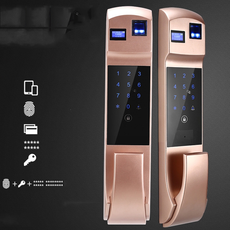 Bloqueo de contraseña de huella digital totalmente automático Antirrobo inteligente Tarjeta de crédito electrónica para el hogar Desbloqueo automático y aplicación de silencio - 6