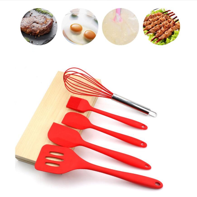 Uperior Utensilios De Cocina De Silicona Set 5pcs Rojo