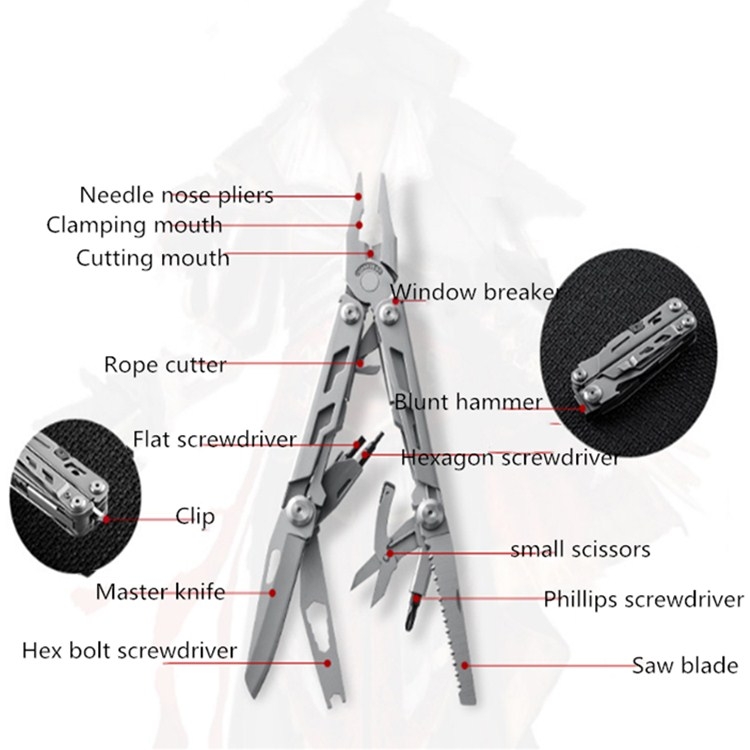 14 in 1 Multifunctional Pliers Folding Combination EDC Gadget