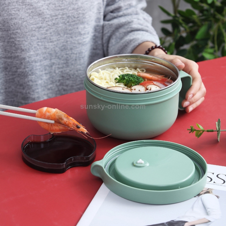 Stainless Steel Instant Noodle Bowl Double-layer Student Canteen