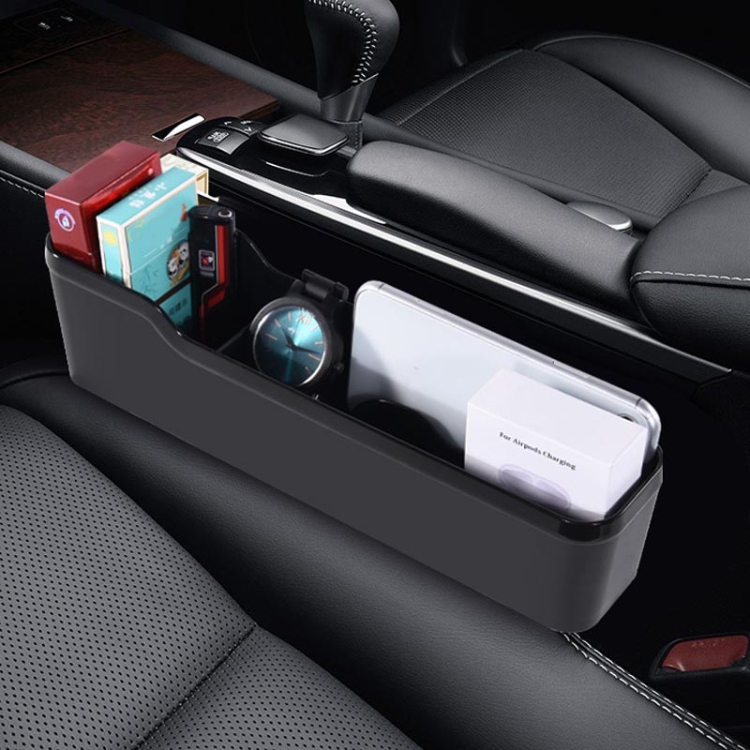 Boîte de rangement amovible multifonctionnelle pour siège de voiture,  taille : type court (gris)