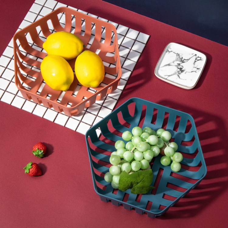 Red Color : Red QGT Filters 3 PCS Fruit Basket Living Room Snack Plate Creative Fruit Basin Home Kitchen Drain Basket