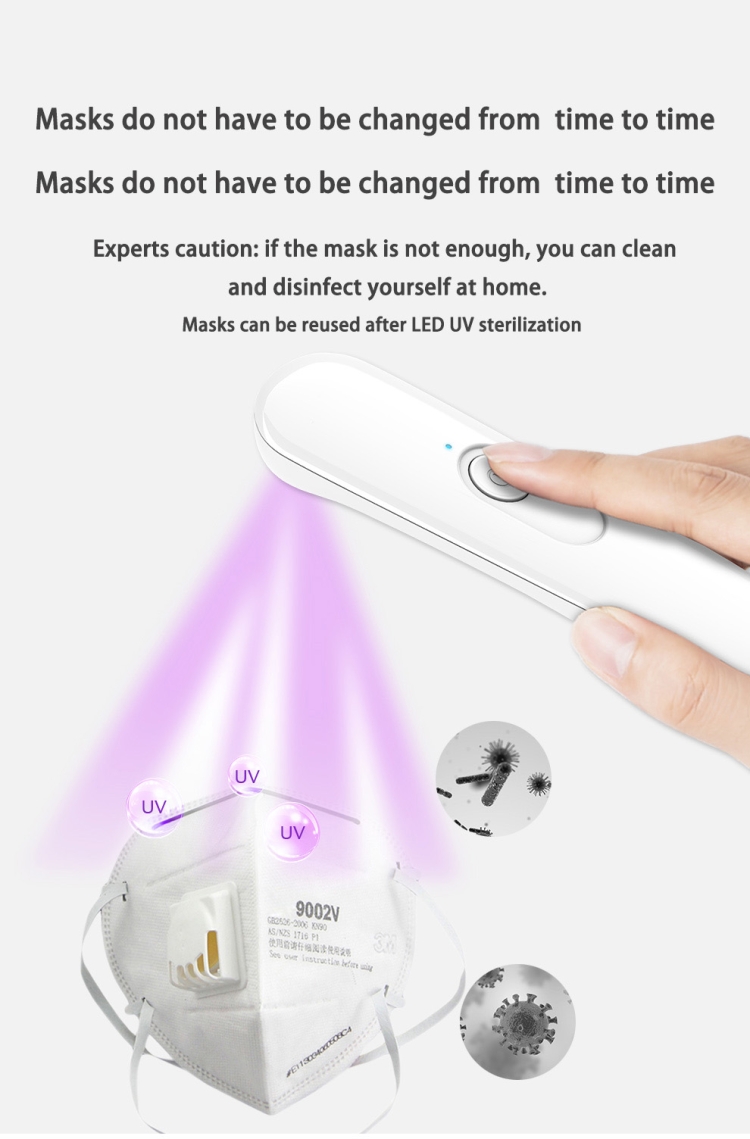 Portable UV Light Sterilizer Sterilization Stick Disinfection Ultraviolet Lamp(White) - 4