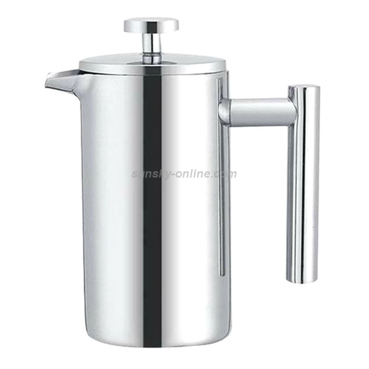 Moka Pot,Stainless Steel Glass Teapot French Coffee Tea Percolator Filter  Press Plunger 350ml Manual Coffee Espresso Maker Pot