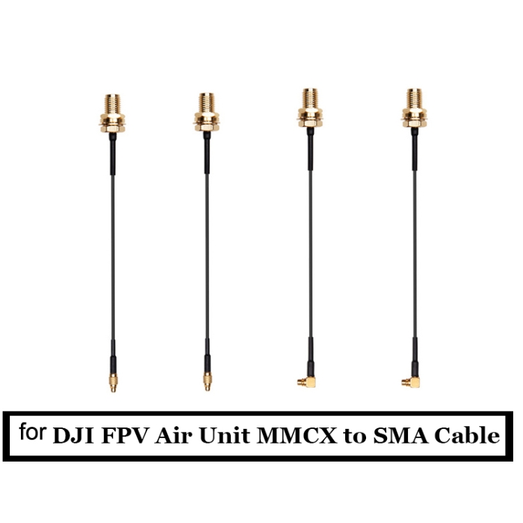 Unidad de aire Original DJI FPV 2 uds MMCX a SMA Cable adaptador MMCX cabeza recta - B1
