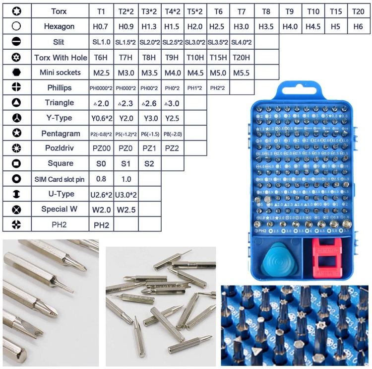 Kit Tournevis De Precision 135 En 1 S2, Outil De Precision Pour Rparer  Smartphone, Ordinateur, Lunettes, Tablette, Montre