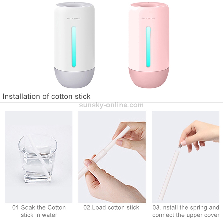 Comprar Humidificador de aire portátil, luz ambiental colorida, USB,  silencioso, humidificador de coche, difusor de fragancia para vehículo