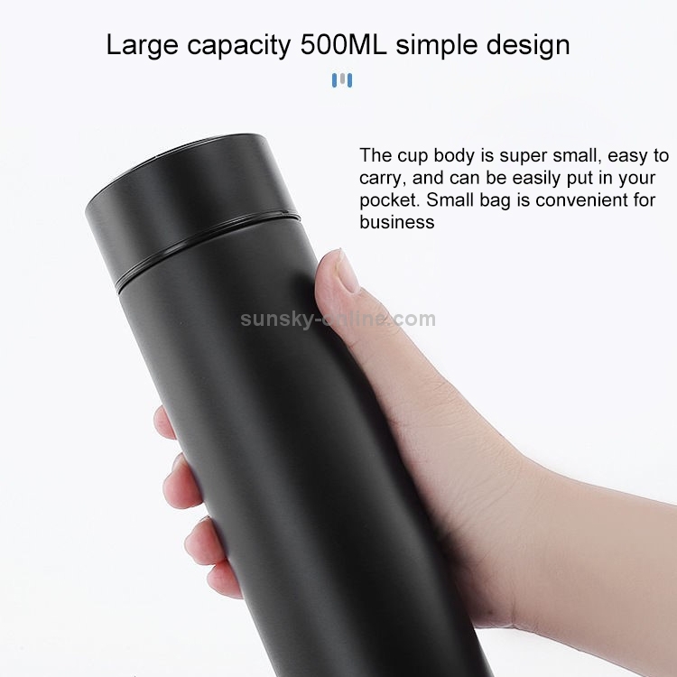 Smart Temperature Display 304 Stainless Steel Vacuum Flask Creative Business Cup For Male And Female Students, Style:High-quality(Pink) - 4