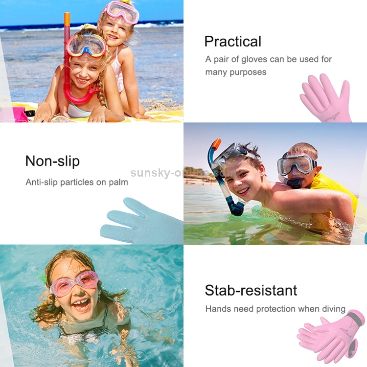 Neoprene Glove 3mm for Kids Men Women Swimming And Diving Glove Fishing  Surfing Stab Resistant Scratch Pink Black Diving Palm