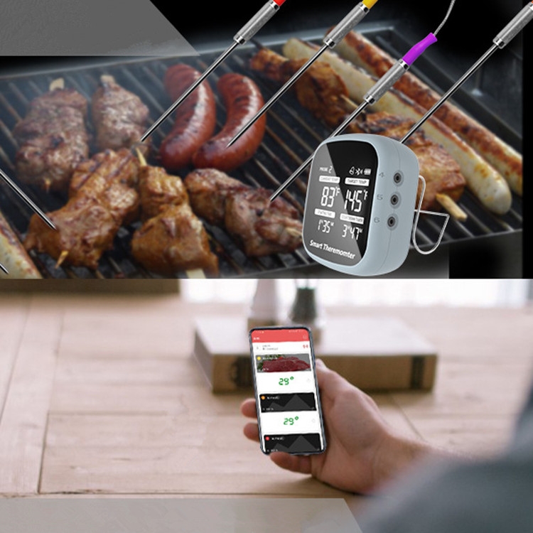 1 pc thermomètre à viande sans fil électronique numérique