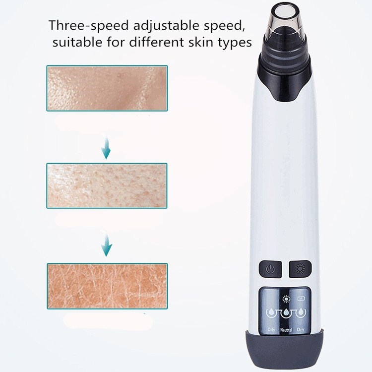Dispositivo de eliminación de acné facial Limpiador de poros eléctrico con sensor de temperatura 3 en 1 - 3