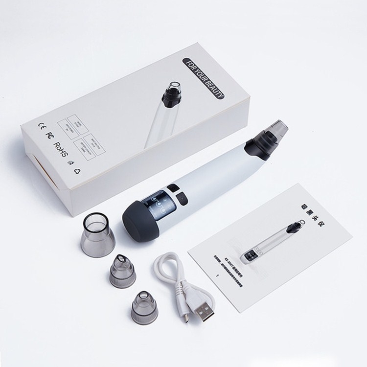 Dispositivo de eliminación de acné facial Limpiador de poros eléctrico con sensor de temperatura 3 en 1 - 7