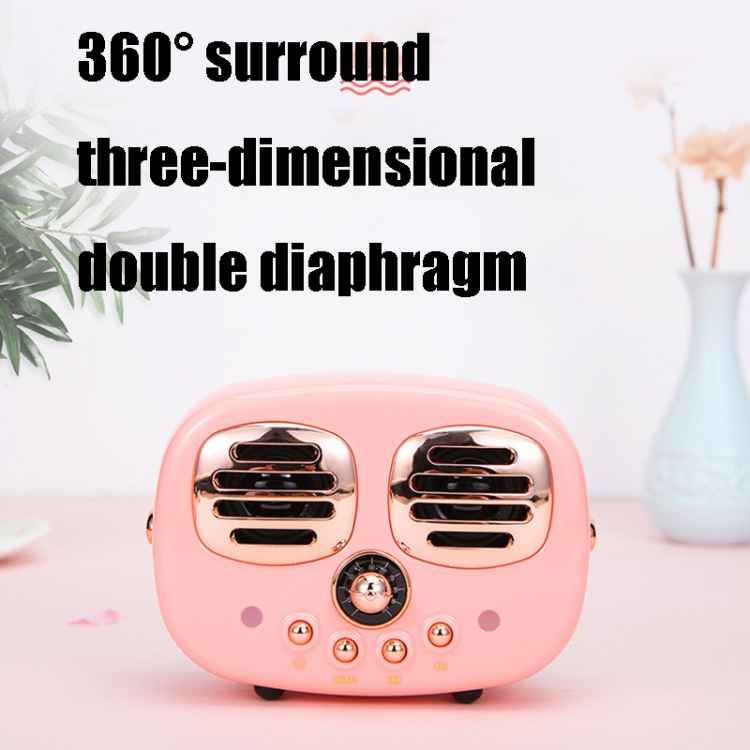 HM12 Retro Bluetooth Speaker Mini Smiley Face Shape Car Subwoofer Creative Cartoon Card Speaker(Green) HM12 Retro Bluetooth Speaker Mini Smiley Face Shape Car Subwoofer Creative Cartoon Card Speaker(Green)