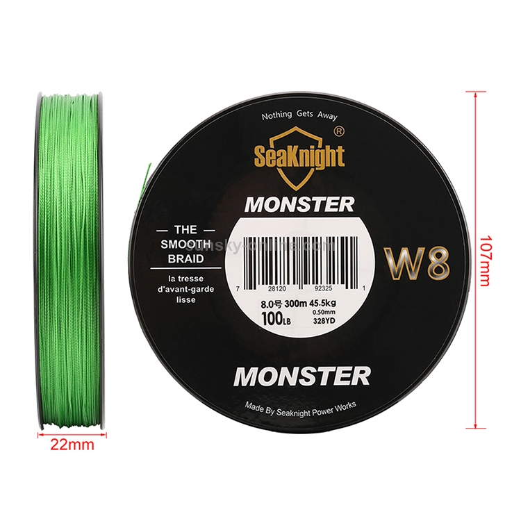 Seaknight Fishing Line PE Line 8 Series 300 Meters Rally Main Line, Line  number: 2.0, Color:Blue