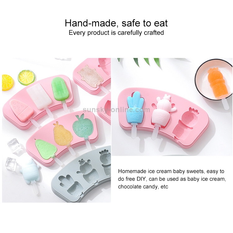 2pcs Silicone Popsicle Molds With Cover Homemade Easy Release Ice