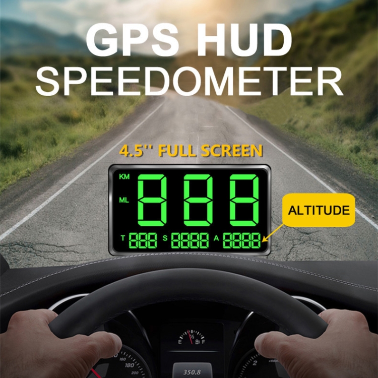 Compteur de vitesse GPS HUD, affichage tête haute, alarme