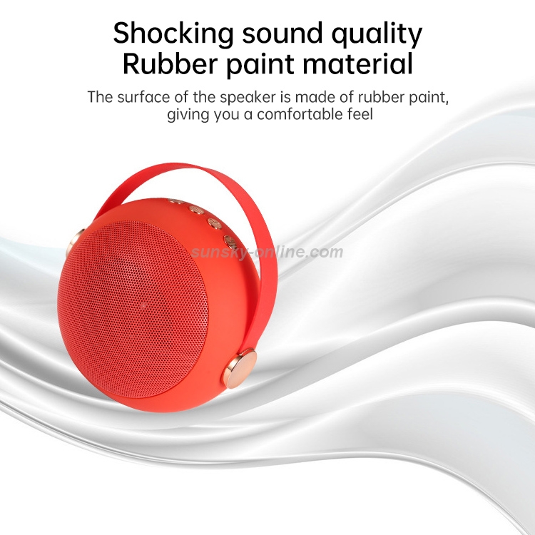 Wireless Bluetooth Speaker Outdoor Card USB Portable Mini Ball Speaker(Red)
