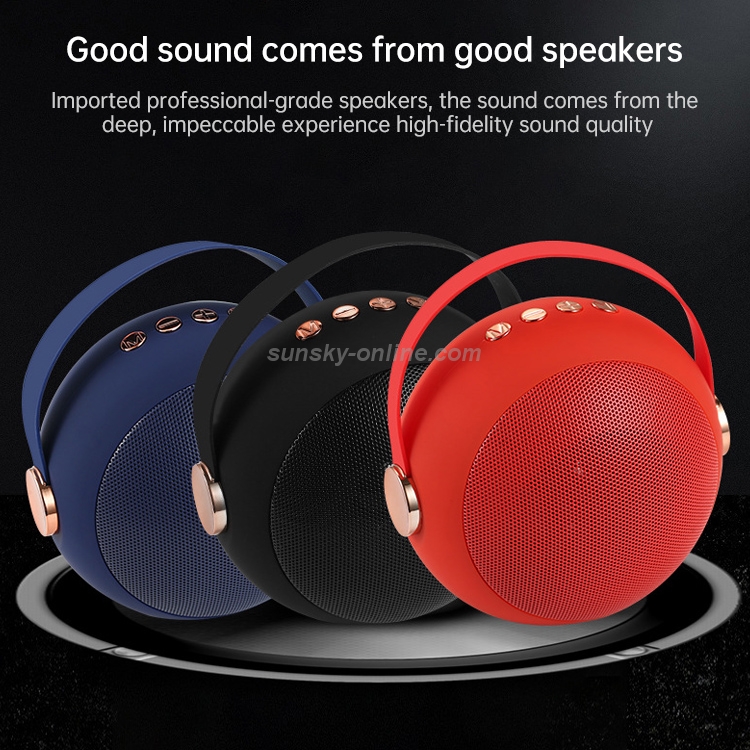 Wireless Bluetooth Speaker Outdoor Card USB Portable Mini Ball Speaker(Red)