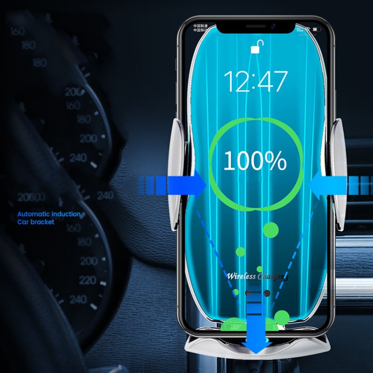 H8 Infrared Induction Magic Clip Magnetic Car Phone Navigation Wireless Charging Bracket Fast Charging(Low-key Black) H8 Infrared Induction Magic Clip Magnetic Car Phone Navigation Wireless Charging Bracket Fast Charging(Low-key Black)