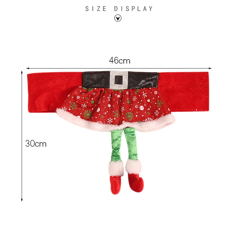 Christmas Chair Cover Decorations Christmas Table Party Ornaments(A130 Elderly Belt Long Leg)