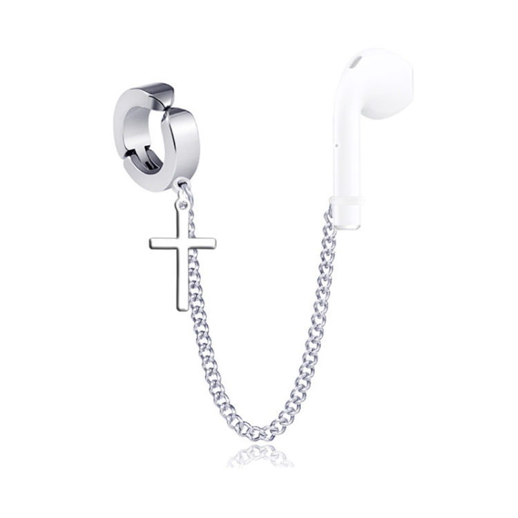 10 PCS A00114 Wireless Bluetooth Headset Anti-lost Titanium Steel Non-fading Earrings, Style:Ear Clip Cross 10 PCS A00114 Wireless Bluetooth Headset Anti-lost Titanium Steel Non-fading Earrings, Style:Ear Clip Cross