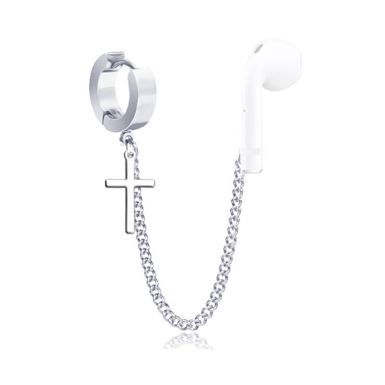 10 PCS A00114 Wireless Bluetooth Headset Anti-lost Titanium Steel Non-fading Earrings, Style: Ear Buckle Cross 10 PCS A00114 Wireless Bluetooth Headset Anti-lost Titanium Steel Non-fading Earrings, Style: Ear Buckle Cross