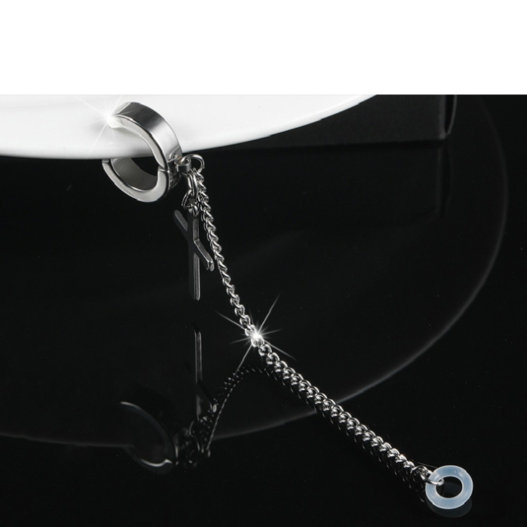 10 PCS A00114 Wireless Bluetooth Headset Anti-lost Titanium Steel Non-fading Earrings, Style: Ear Buckle Cross 10 PCS A00114 Wireless Bluetooth Headset Anti-lost Titanium Steel Non-fading Earrings, Style: Ear Buckle Cross