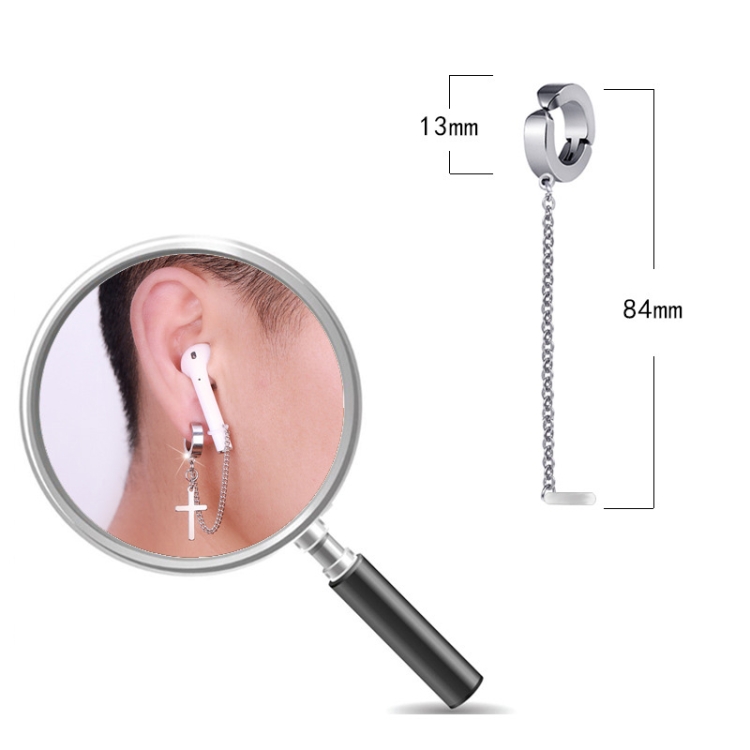 10 PCS A00114 Wireless Bluetooth Headset Anti-lost Titanium Steel Non-fading Earrings, Style:Ear Buckles 10 PCS A00114 Wireless Bluetooth Headset Anti-lost Titanium Steel Non-fading Earrings, Style:Ear Buckles