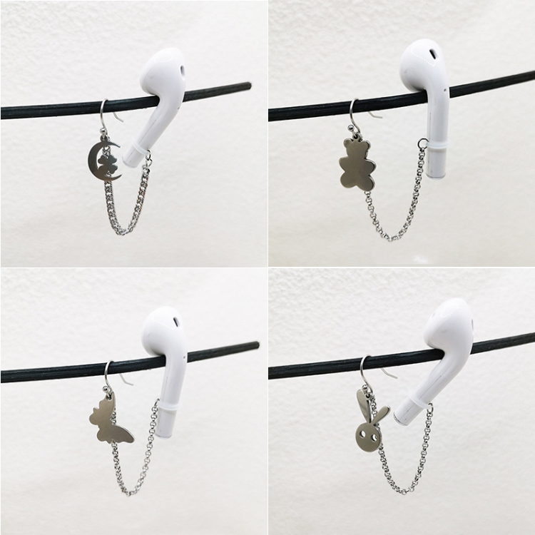 8 PCS Earphones Anti-lost Universal Earrings Non-pierced Ear Clips Titanium Steel Sports Ear Buckles, Style:HYE200426 8 PCS Earphones Anti-lost Universal Earrings Non-pierced Ear Clips Titanium Steel Sports Ear Buckles, Style:HYE200426