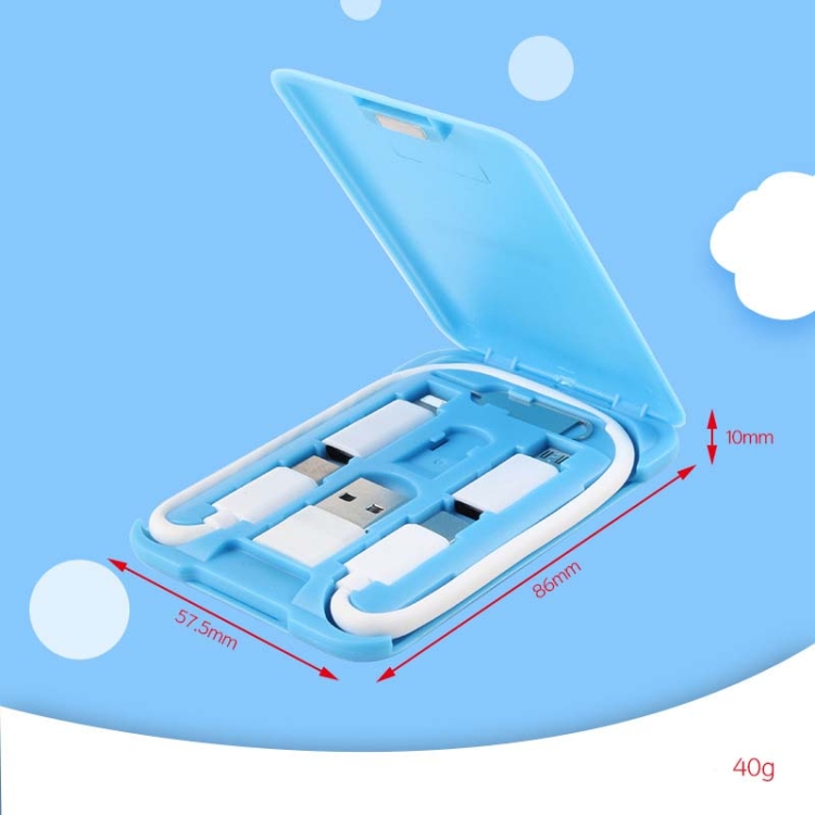 Data Cable Card Storage Box with Mobile Phone Holder & Card Picking Pin(Black)