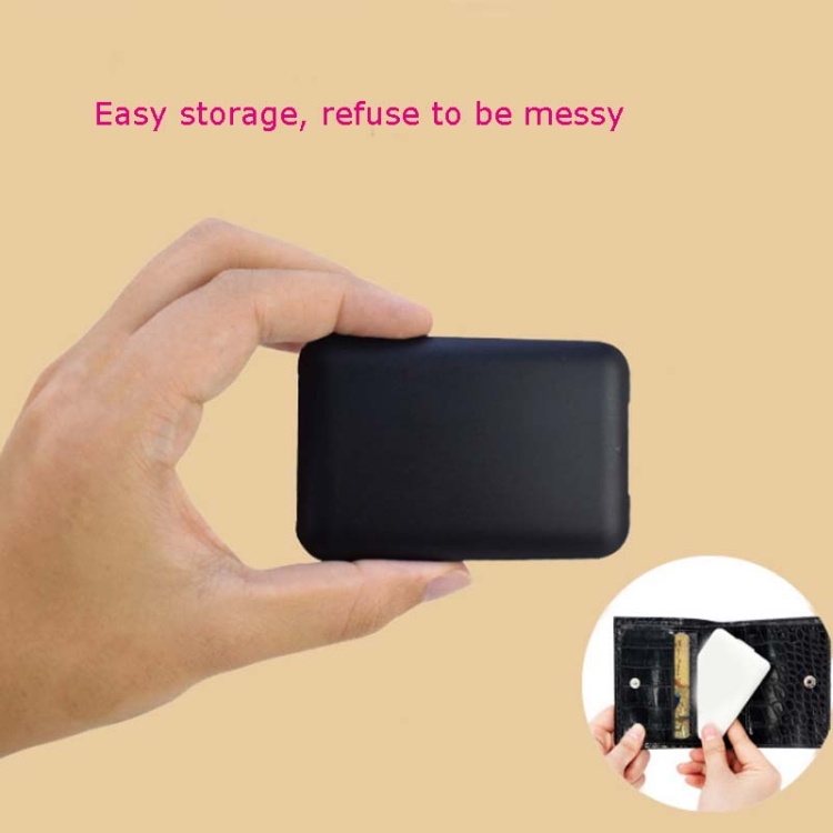 Data Cable Card Storage Box with Mobile Phone Holder & Card Picking Pin(Black)