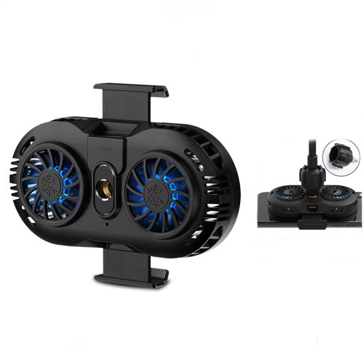 AH-102 Type-C / USB-C + USB Interface Dual Cooling And Fast Cooling Mobile Phone Radiator for 4-6.5 inch Mobile Phones, Power Cable Length: 1.5m(Black) AH-102 Type-C / USB-C + USB Interface Dual Cooling And Fast Cooling Mobile Phone Radiator for 4-6.5 inch Mobile Phones, Power Cable Length: 1.5m(Black)