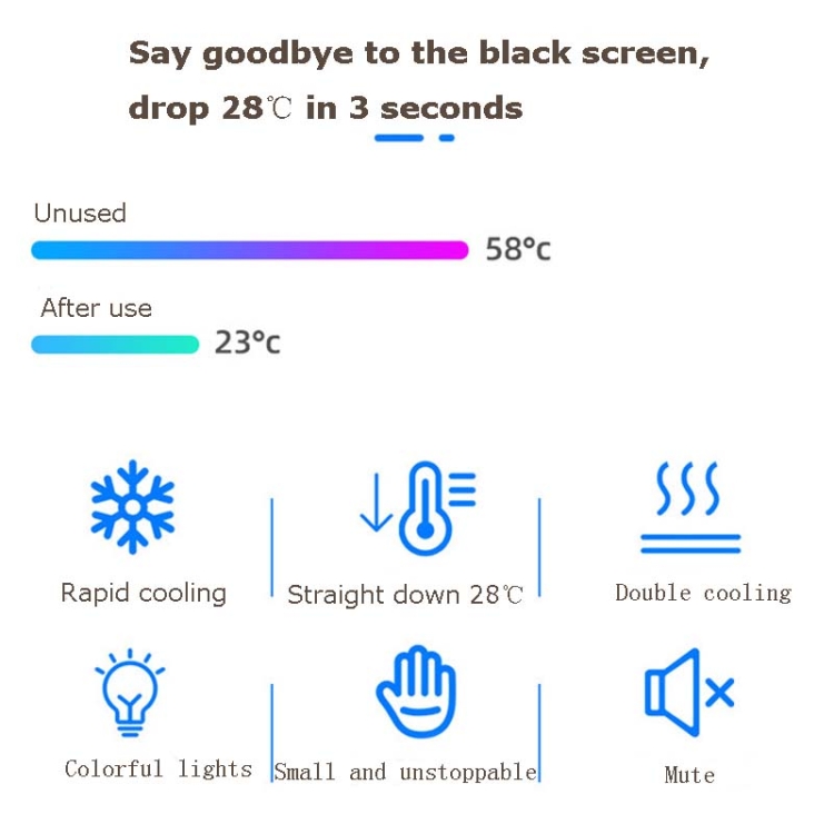 AH-102 Type-C / USB-C + USB Interface Dual Cooling And Fast Cooling Mobile Phone Radiator for 4-6.5 inch Mobile Phones, Power Cable Length: 1.5m(Black) AH-102 Type-C / USB-C + USB Interface Dual Cooling And Fast Cooling Mobile Phone Radiator for 4-6.5 inch Mobile Phones, Power Cable Length: 1.5m(Black)