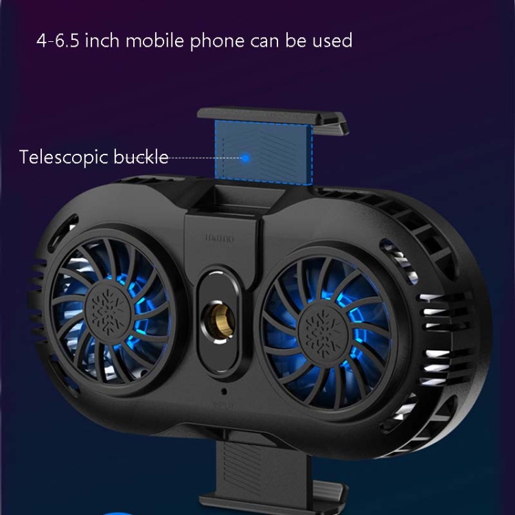 AH-102 Type-C / USB-C + USB Interface Dual Cooling And Fast Cooling Mobile Phone Radiator for 4-6.5 inch Mobile Phones, Power Cable Length: 1.5m(Black) AH-102 Type-C / USB-C + USB Interface Dual Cooling And Fast Cooling Mobile Phone Radiator for 4-6.5 inch Mobile Phones, Power Cable Length: 1.5m(Black)