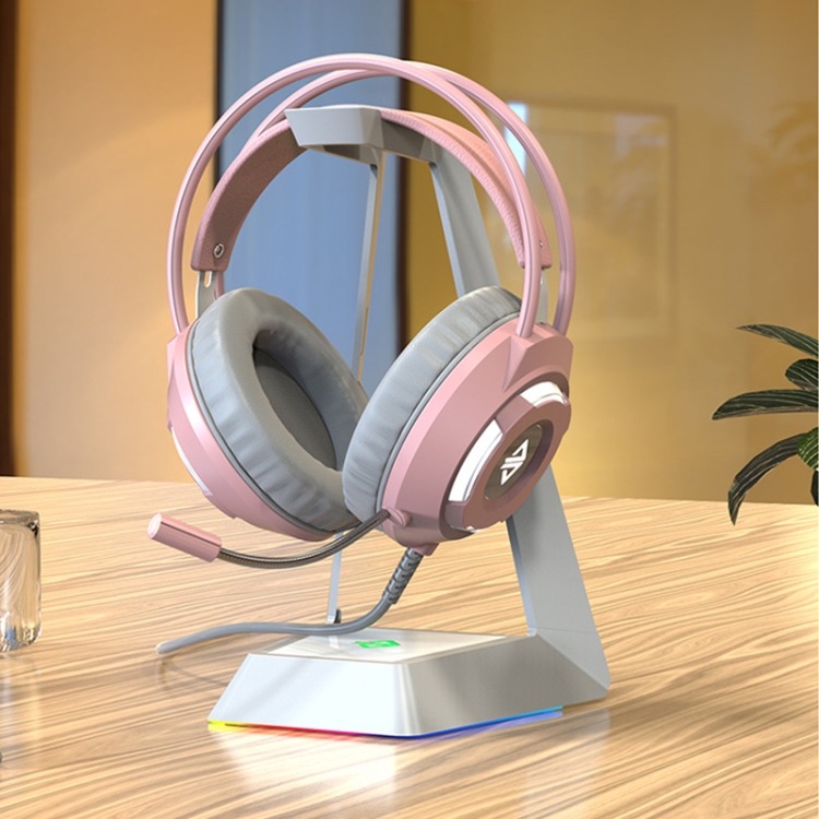 Auriculares para juegos AJAZZ AX120, sonido envolvente de 360 ​​grados, audio de 3,5 mm, USB, teléfono móvil, tableta, auriculares (rosa) - 3