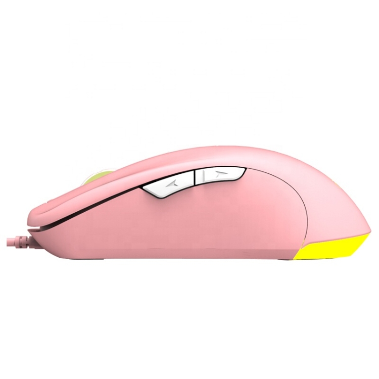 Ajazz DMG110 10000 DPI Mouse para juegos de escritorio RGB iluminado con botón programable, Longitud del cable: 1,6 m - 3