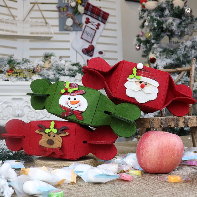 Folding Candy Gift Packaging Bag Non-Woven Bag Christmas Decoration Gift Bag (Elderly)
