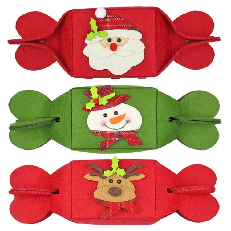 Folding Candy Gift Packaging Bag Non-Woven Bag Christmas Decoration Gift Bag (Elderly)