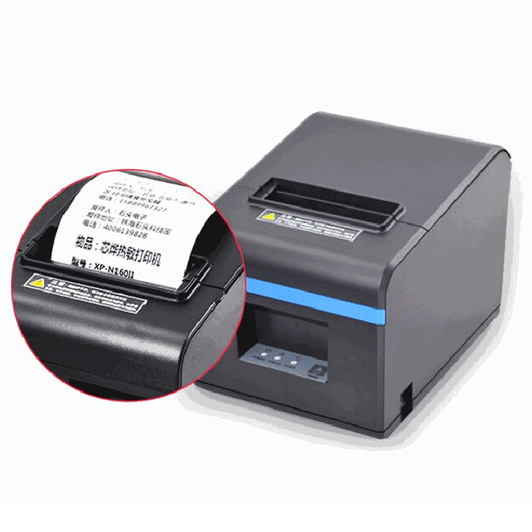 Xprinter XP-N160II Impresora térmica de boletos Impresora de recibos Bluetooth, Estilo: Enchufe de la UE (Gris) - 8