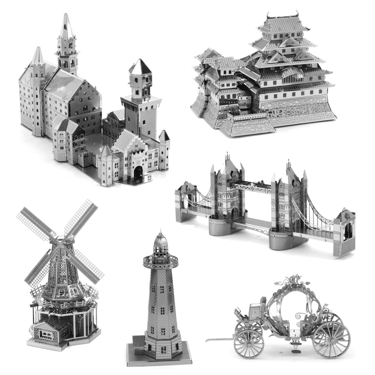 3 pièces 3D modèle d'assemblage en métal monde bâtiment bricolage Puzzle  jouet, Style: tour de la banque de Chine de Hong Kong