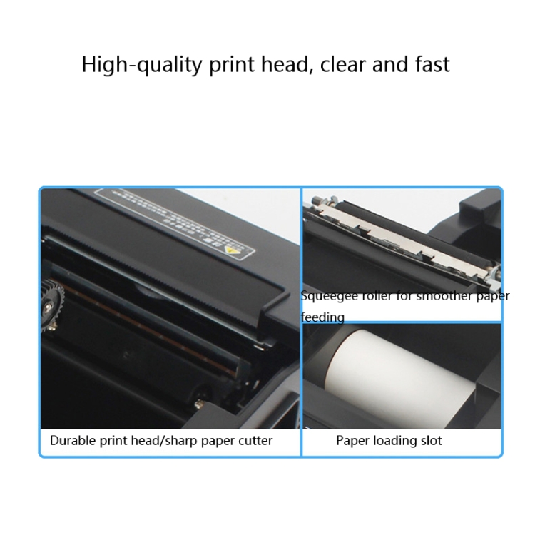 Impresora térmica Xprinter XP-A160M Impresora de caja registradora POS de facturas de catering, Estilo: Enchufe de EE. UU. - 6