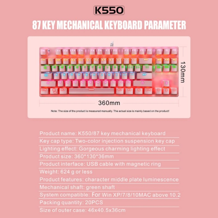 gigaware k550 pink