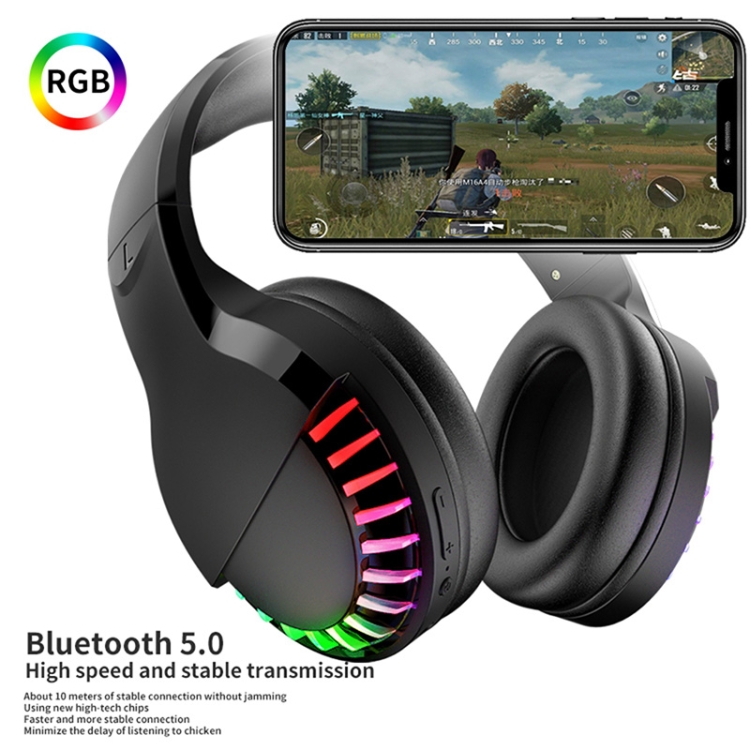 SH33 Auriculares RGB de modo dual con cable Bluetooth Auriculares para juegos con reducción de ruido de graves pesados ​​para teléfono móvil (rosa) - 8
