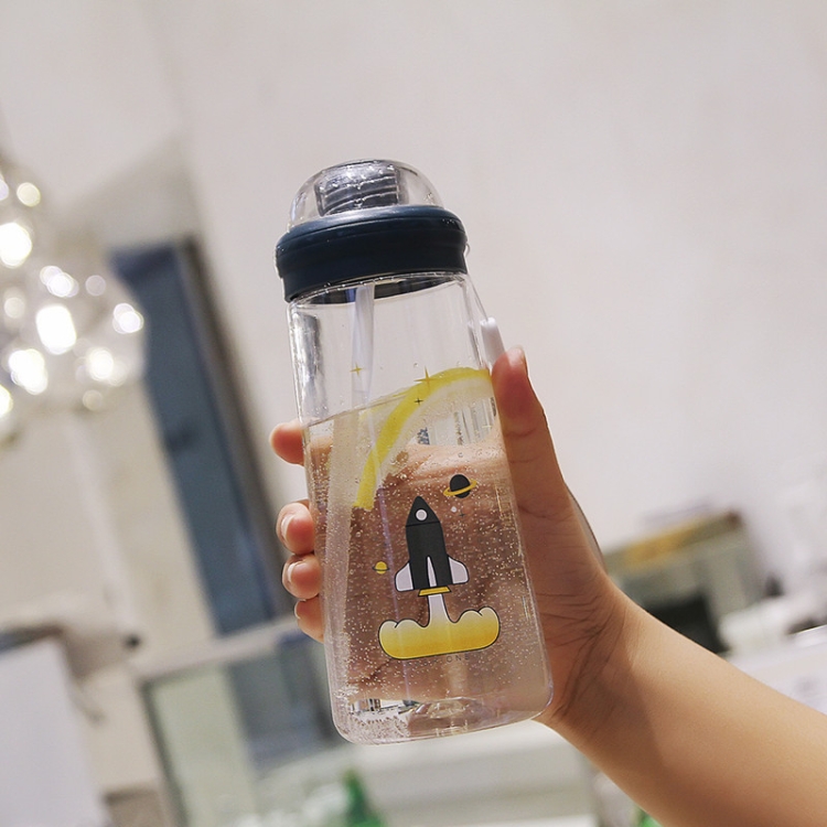 Straw Cup Creative Cartoon Baby Straw Cup Outdoor Portable