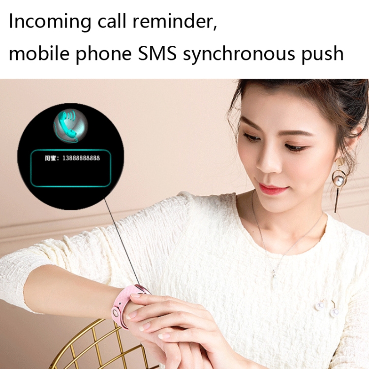 Bozlun B36 Pulsera inteligente con pantalla a color de 1.04 pulgadas, IP68 a prueba de agua, Soporte de monitoreo de frecuencia cardíaca / Recordatorio del período menstrual / Recordatorio de llamada (Rojo) - 5
