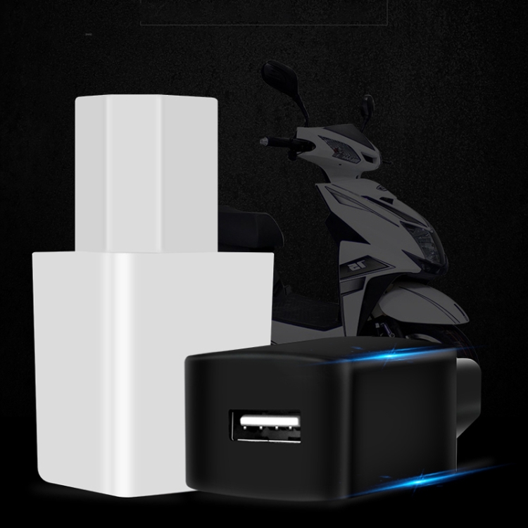 Cargador de teléfono móvil de coche eléctrico de batería de litio de conexión inversa inteligente para coche universal de 3 piezas, estilo: puerto doble blanco extendido 2A - 4